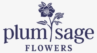 Plum Sage Flowers - Calligraphy