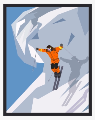 Skier Skiing Sports Winter Png Image - Skiing Drawing