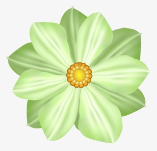 Green Flower Decoration Clipart Image - African Daisy