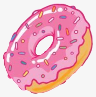#donut #pink #cartoon #yum #pastry #shiny #tasty #frosting - Circle