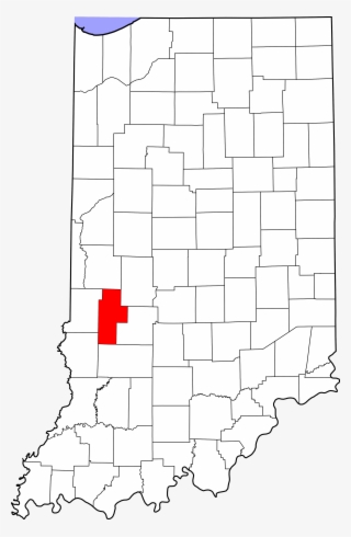 Map Of Indiana Highlighting Clay County - Monroe County Indiana