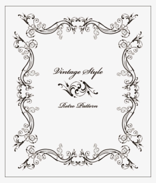 Kisspng Wedding Invitation Picture Frame Ornament Vintage - Simple Black And White Floral Frame Vector