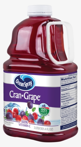 Ocean Spray Juice Drink, Cranberry Grape Juice, - Plastic Bottle