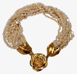 Givenchy Paris Simulated Baroque Pearl Torsade Necklace - Necklace