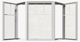 An Open Bay Window From The Front - Shower Door