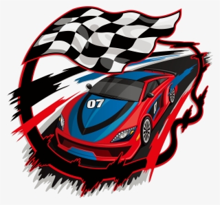 Auto Racing Racing Flags Royalty - Car Racing With Flag