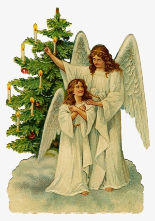 Simplemente Ángeles Victorian Christmas Tree, Victorian - Victorian Christmas Angel Clipart Free