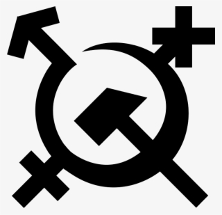 Lgbtqiapn Communist Symbol Based On Transcommunist - Cross