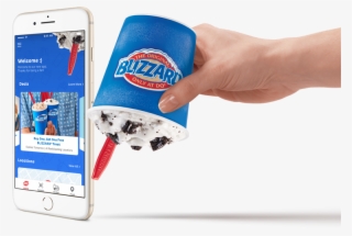 Phone With The Dq App Open And A Delicious Combo Meal - Dairy Queen Phone App