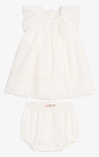 Lilly Baby Girls' Embroidered Dress And Bloomers Milk - Girl