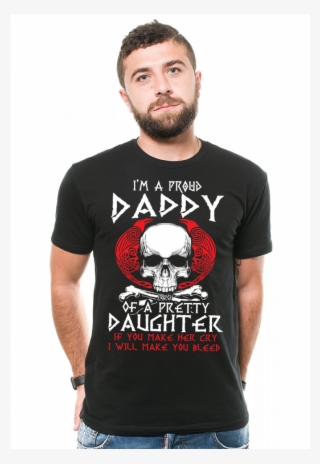 Proud Daddy Tshirt Daddy Daughter Skull With Cross - Tee Shirt Anti Vegan
