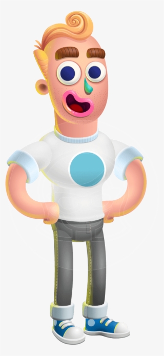 Man With T-shirt Cartoon Vector 3d Character Aka Wesley - Cartoon