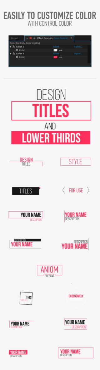Design Titles And Lower Thirds After Effects Templates - Parallel