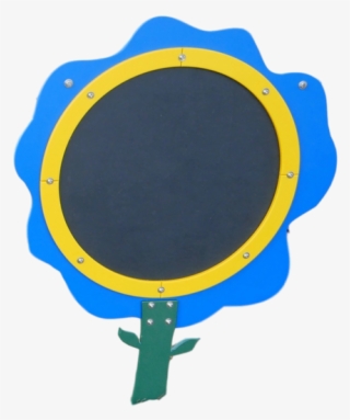 The Blue Chalkboard Flower - Circle