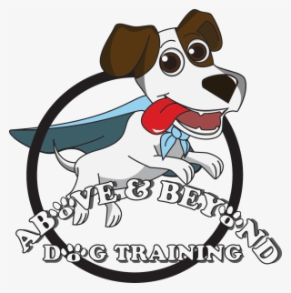 Above & Beyond Dog Training Logo - Dog Catches Something
