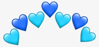 Hearts Heart Crown Blue Blueheart Emoji Sticker Emojis - Heart