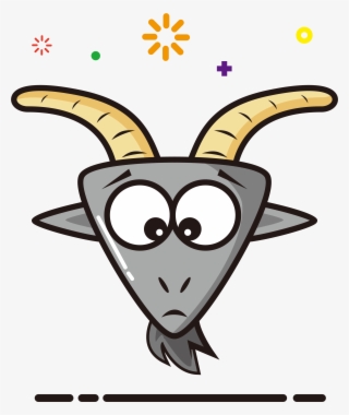 Goat Mbe Cartoon Cute Png And Vector Image - Vector Graphics