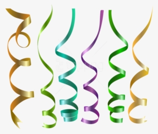 Download Ribbons Transparent Clipart - Curly Ribbons Transparent Background