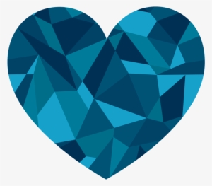 Sapphire Heart Png Image - Blue Heart With Transparent Background