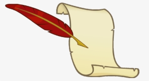 Quill Clipart Scroll - Quill And Paper Transparent