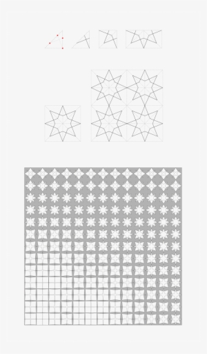 Star Shaped Islamic Pattern - Empty Bloxels Game Board
