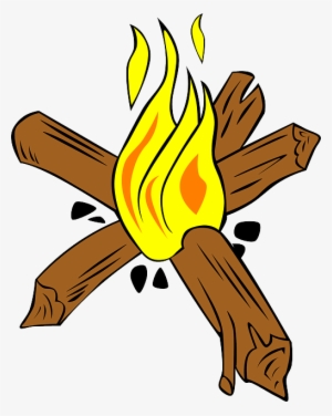 Cartoon Fire With Wood - Star Fire For Camping