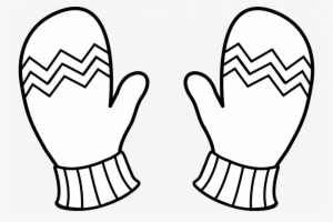 Winter Mittens For Coloring Id 57135 Uncategorized - Mitten Clip Art