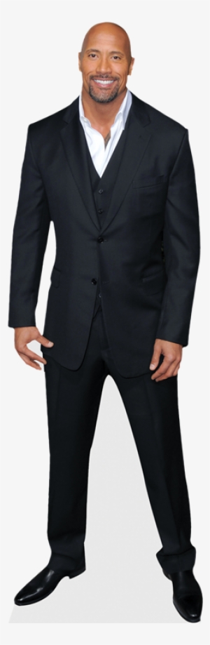 Dwayne Johnson Black Suit - Dwayne The Rock Johnson Life Size Cutout