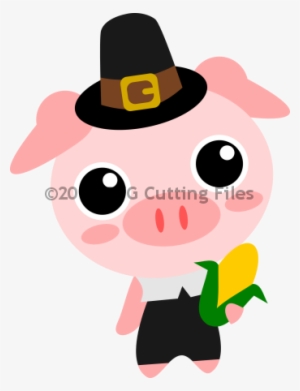 Pilgrim Pig - Pig In A Pilgrim Hat