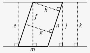 A Parallelogram With A Bottom Side Labeled M And A