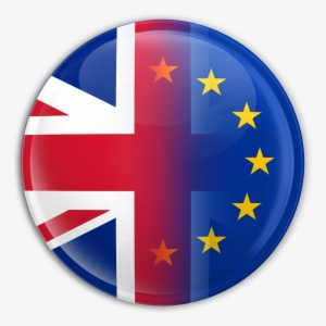 uk-eu blended button - britain and eu flag
