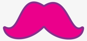 Pink Mustache - Cartoon Mustache Pink