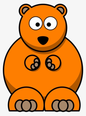 Orange Bear Clip Art - Cute Easy Draw Polar Bear Drawings