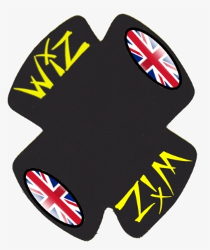 Wiz Graffix Uk Flag Knee Slider Backings - Wiz Standard Knee Slider Black (pair)
