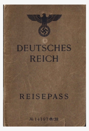 Ww2 German Stamped J Passport - Nazi