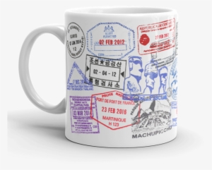 Custom Passport Stamp Coffee Mug The Travel Bible Shop - Coffee Cup