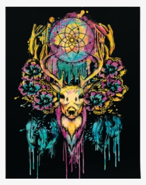 Deer Dreamcatcher Abstract Poster - Inspired Posters Deer Dreamcatcher Abstract Poster