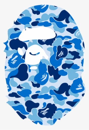 Blue Bape Camo - Blue Bape Logo Png