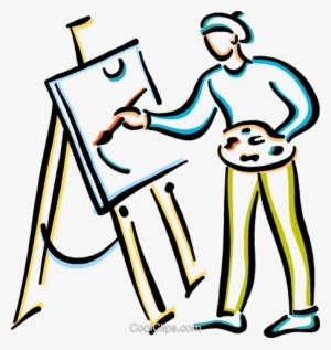 Artist Painting Picture Royalty Free Vector Clip Art - Art Show