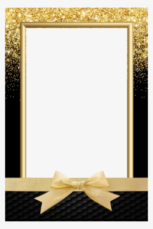 Glitter Gold Bow - Picture Frame