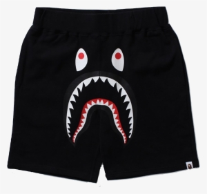 A Bathing Ape Shark Sweat Shorts - Bape Shark Shorts Black