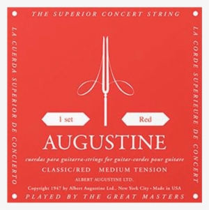 Augustine Classic Red Medium Tension Strings - Augustine 262627 Black Label String Set - Low Tension