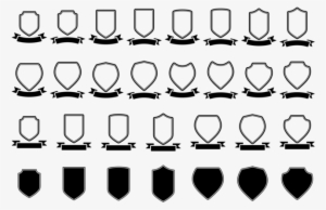 Ribbon Black White Png Group With Items - Vector Graphics