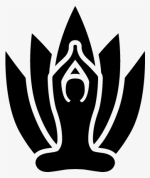 Yoga Pose With Lotus Background Vector - Yoga Lotus Pose Png