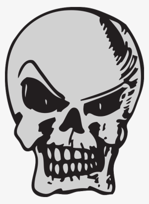 Drawing, Design, Skull, Halloween, Smile, Grinning - Skull Smile Png