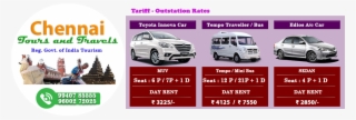 Out Station Tariff Chennai Tours And Travels - Tours And Travels Rates