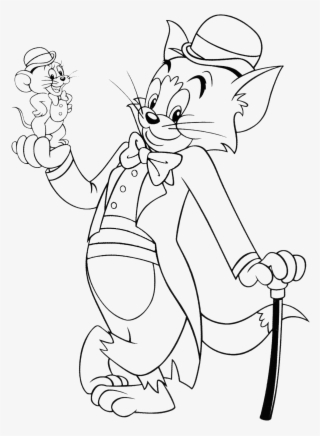 Tom And Jerry Were Both Very Nice Coloring Pages - Tom And Jerry Cartoon  Drawing Transparent PNG - 1747x2232 - Free Download on NicePNG