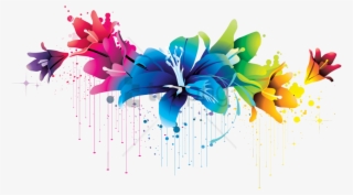 Free Png Colorful Floral Design Png Png Image With - Blue Floral Vector Png