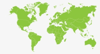 World Map Green - World Map Gray Color