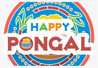 Happy Pongal Round Lable Ping Vector Image Free Downloads